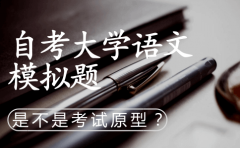 自考大学语文模拟题是不是考试题型？