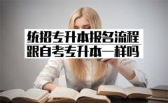 统招专升本报名流程跟自考专升本一样吗？